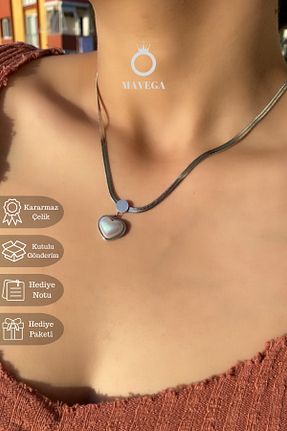گردنبند استیل ( فولاد ) زنانه استیل ضد زنگ MAVEGA - کد 870244342