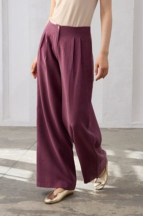 شلوار حجاب بنفش زنانه پنبه ای QANU - کد 917702062