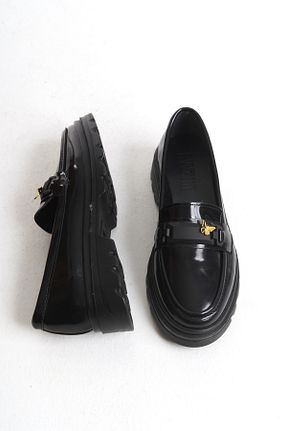 کفش آکسفورد مشکی زنانه چرم لاکی Shoesers - کد 917663755