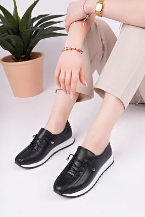 کفش کژوال مشکی زنانه چرم مصنوعی pasyone - کد 917688329