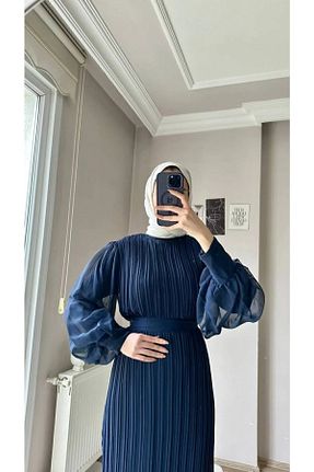 لباس حجاب سرمه ای زنانه رگولار CYM Butik - کد 917707758
