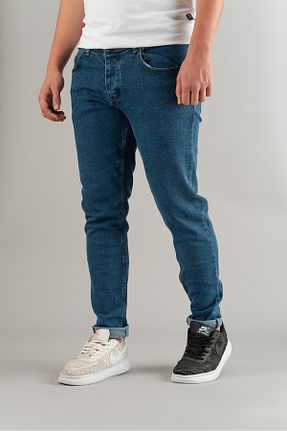 شلوار جین آبی مردانه پاچه تنگ bombe - کد 917706859