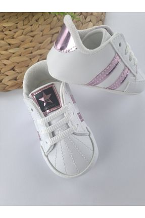 کفش اسنیکر صورتی بچه گانه بند دار Butik - کد 917705178