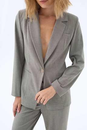 ست بالاتنه و پائین تنه خاکی زنانه بافتنی Cage mt - کد 917731638
