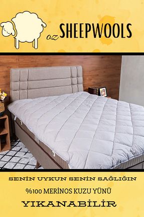 لحاف سایز بزرگ طوسی 220 x 240 ozsheepwools - کد 917723020