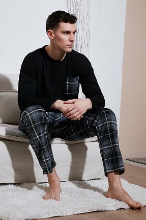 ست لباس راحتی مشکی مردانه %100 پنبه Buratti - کد 917758985