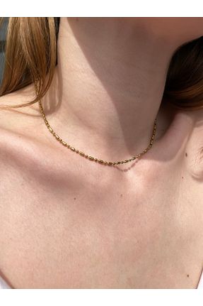 گردنبند استیل ( فولاد ) طلائی استیل ضد زنگ Hora - کد 917771323
