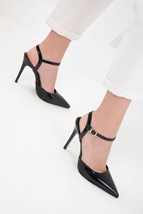 کفش پاشنه بلند کلاسیک مشکی زنانه چرم مصنوعی SOHO - کد 904445621