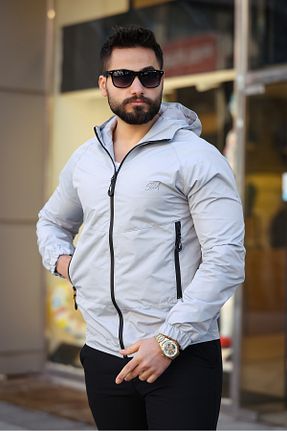 بادگیر و بارانی طوسی زنانه ضد آب S&M CLOTHİNG - کد 904914094