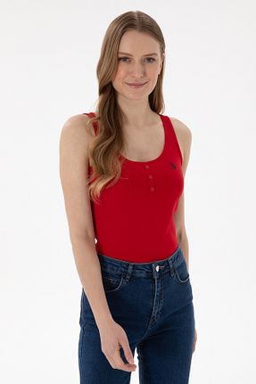 تیشرت قرمز زنانه Fitted U.S. Polo Assn. - کد 904918320