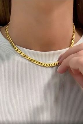 گردنبند نقره طلائی زنانه 925 عیار Papatya Silver - کد 110714838