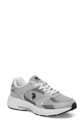 کفش اسنیکر طوسی مردانه بند دار U.S. Polo Assn. - کد 894017956