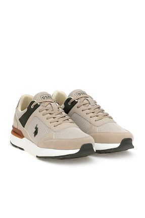 کفش اسنیکر بژ مردانه میکروفیبر U.S. Polo Assn. - کد 904862252