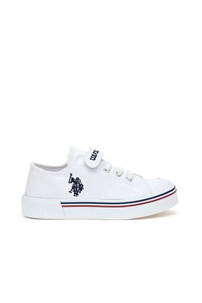 کفش اسنیکر سفید بچه گانه میکروفیبر U.S. Polo Assn. - کد 904863079