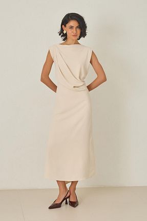 لباس بژ زنانه بافتنی Setre - کد 904913057