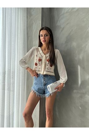 رویه قهوه ای زنانه پنبه ای Miss Allos - کد 904926867