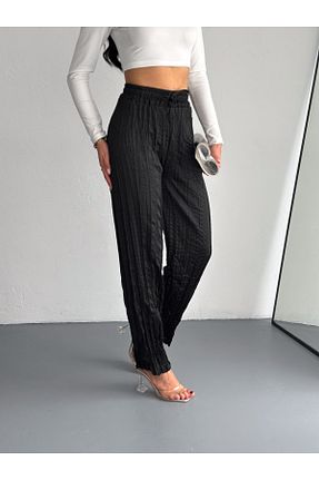 شلوار مشکی زنانه ساتن Zula Moda - کد 904921211