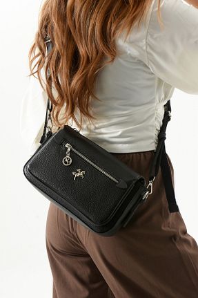 کیف دوشی مشکی زنانه چرم مصنوعی Nas Bag - کد 904942046