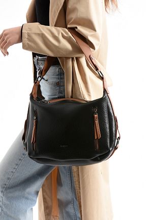 کیف دوشی مشکی زنانه چرم مصنوعی Nas Bag - کد 904941708