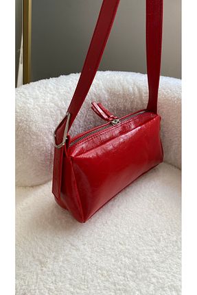 کیف دوشی قرمز زنانه چرم مصنوعی Damla Cılız - کد 904930323