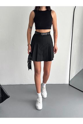 دامن مشکی زنانه پارچه Zula Moda - کد 904930773