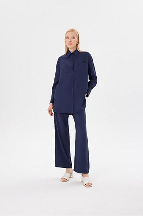 ست بالاتنه و پائین تنه حجاب سرمه ای زنانه 3/4 Boy TERZİ DÜKKANI - کد 833504760