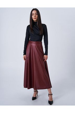 دامن حجاب زرشکی زنانه رگولار Kayra - کد 904957294
