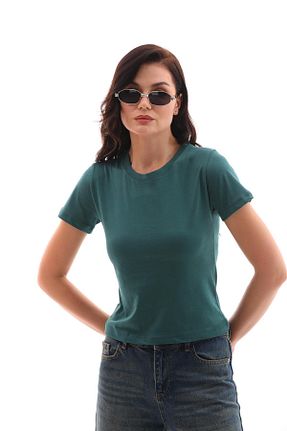 تیشرت سبز زنانه اورسایز Şimal - کد 841328880