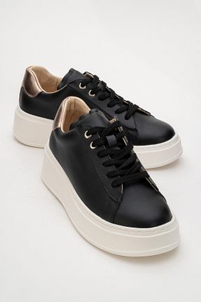 کفش اسنیکر مشکی زنانه چرم اصل luvishoes - کد 904955485