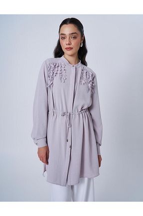 تونیک حجاب بنفش زنانه ویسکون Kayra - کد 904957263