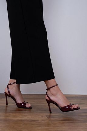 کفش پاشنه بلند کلاسیک زرشکی زنانه چرم مصنوعی sovrana - کد 904961626