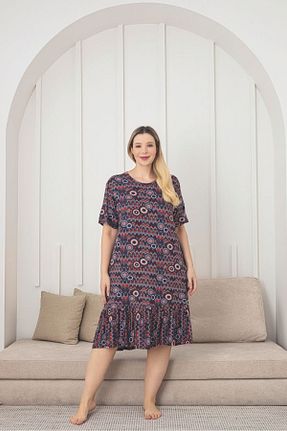 لباس سایز بزرگ رنگی زنانه پنبه - ویسکون Asel - کد 904973677