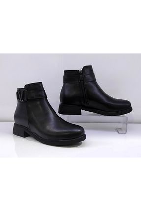 بوت / نیم بوت مشکی زنانه چرم مصنوعی BİLENER - کد 904965700
