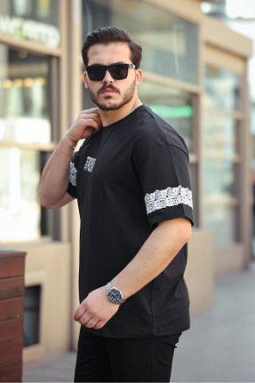 تیشرت مشکی مردانه رگولار Miron - کد 904982341