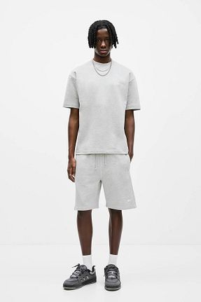 شلوارک و برمودا طوسی مردانه پنبه ای Pull & Bear - کد 899525901