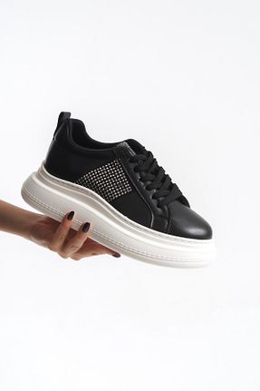کفش اسنیکر مشکی زنانه بند دار MORIA SHOES - کد 904986923