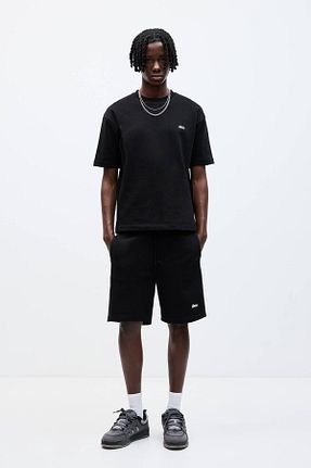 شلوارک و برمودا مشکی مردانه پنبه ای Pull & Bear - کد 899525859