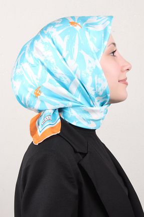 دستمال گردن نارنجی زنانه ابریشم Belli - کد 905000824
