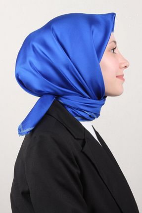دستمال گردن سرمه ای زنانه ابریشم Belli - کد 905002630