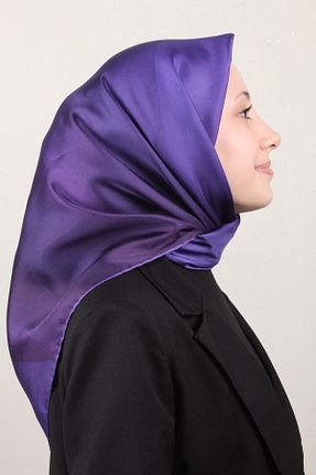 دستمال گردن بنفش زنانه ابریشم Belli - کد 905001750