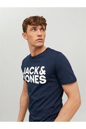 تیشرت اسپرت سرمه ای مردانه رگولار Jack & Jones - کد 6080209