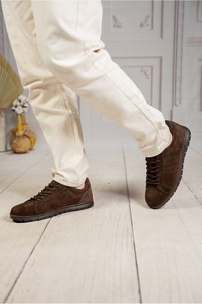 کفش اسنیکر قهوه ای مردانه بند دار DAXİS Sportwear Company - کد 905009256