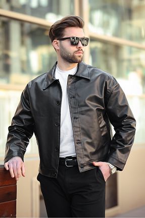 کاپشن مشکی مردانه اورسایز KOCCI - کد 905025884