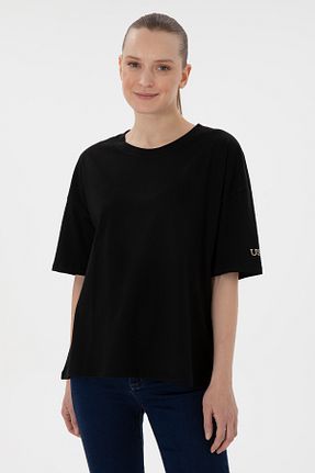 تیشرت مشکی زنانه اورسایز U.S. Polo Assn. - کد 905032635