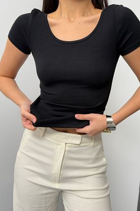 بلوز مشکی زنانه ساده LACHT - کد 905038035
