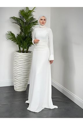 لباس حجاب سفید زنانه رگولار Modamorfo - کد 905045300