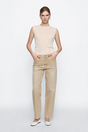 شلوار جین طوسی زنانه پاچه لوله تفنگی Massimo Dutti - کد 906413657