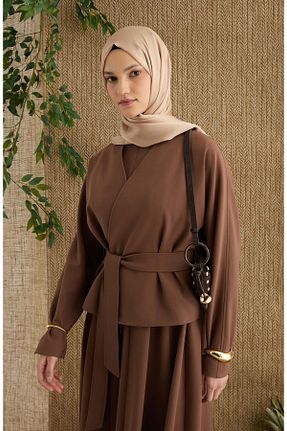 شال بژ زنانه Fatma Atasoy - کد 906410487