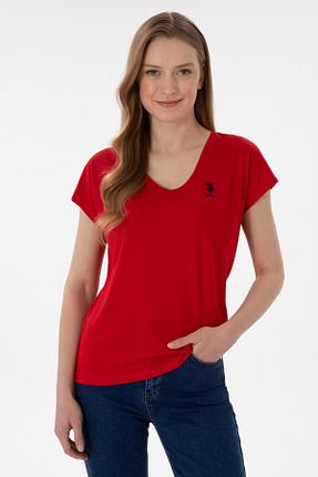 تیشرت قرمز زنانه رگولار U.S. Polo Assn. - کد 905055061