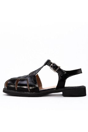 بابت مشکی زنانه چرم لاکی Gusse - کد 905056406